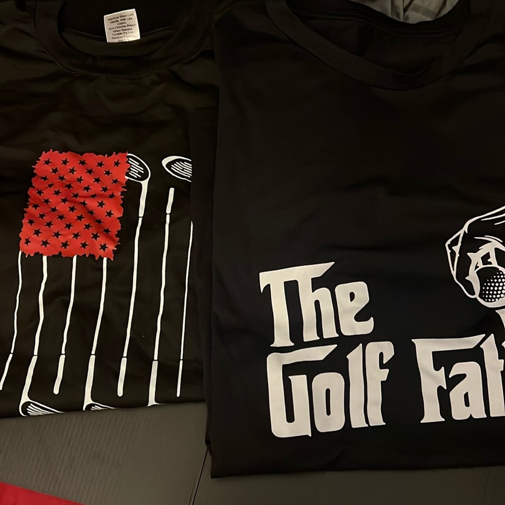 2 men’s golf tshirts